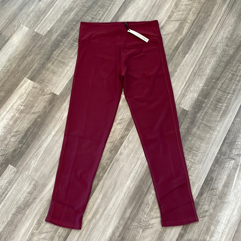 Coco + Carmen High-Rise Burgundy Leggings